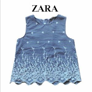 Zara sleeveless crop floral M